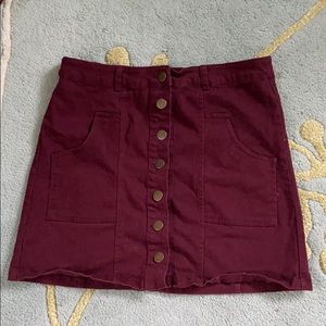 Super cute maroon mini skirt